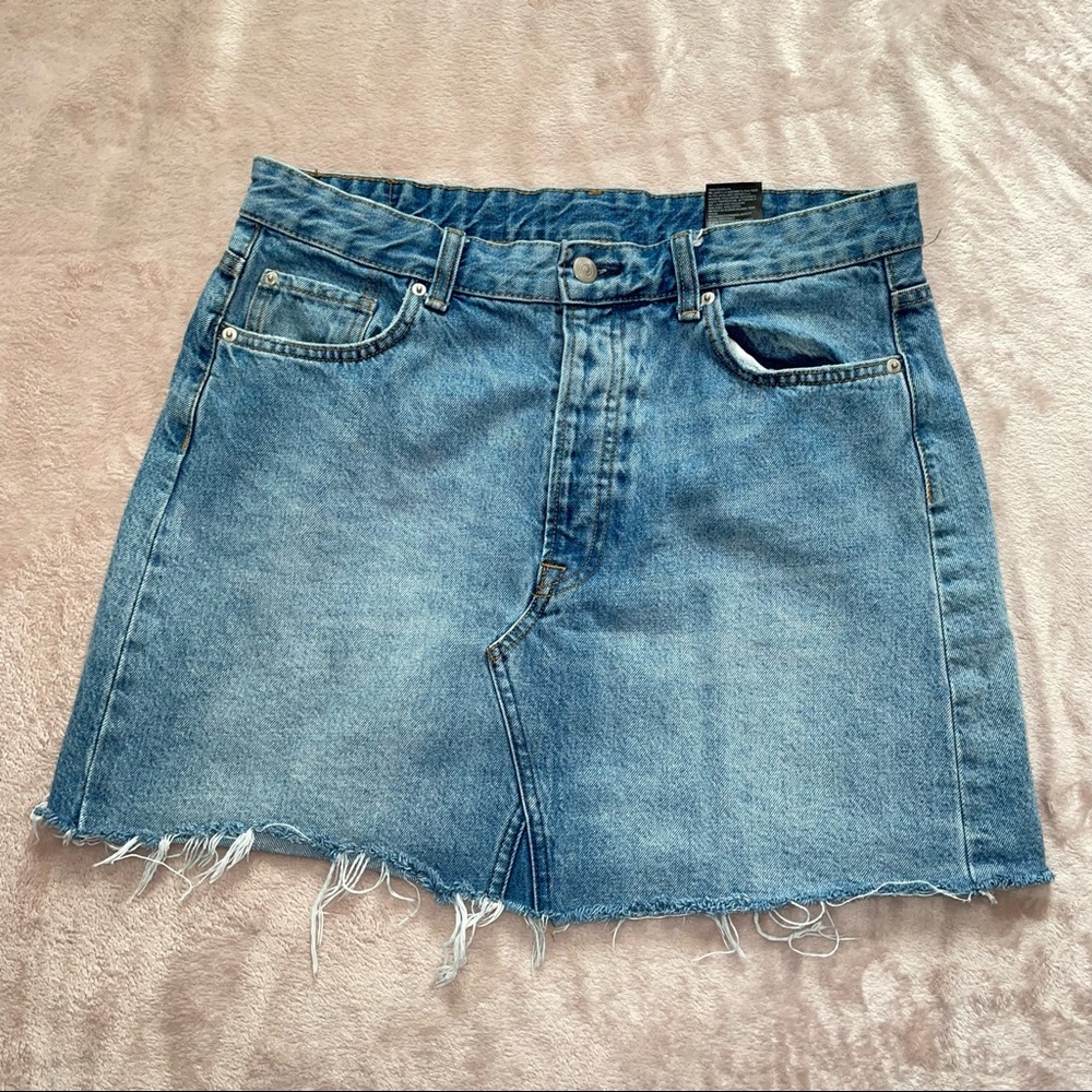 H&M denim mini skirt size 12